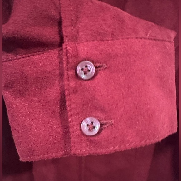 croft & barrow Women’s Blouse Long Sleeve Zip Up Shirt Blouse Burgundy Size M - Picture 8 of 11